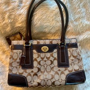 Coach purse, classic brown